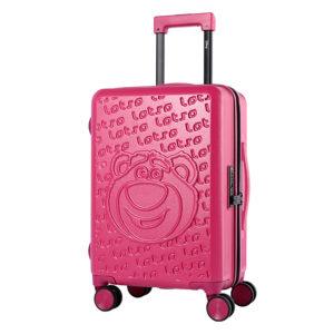 Pink LOTSO suitcase with embossed Lotso graphic, ideal for wholesale & IP-licensed business