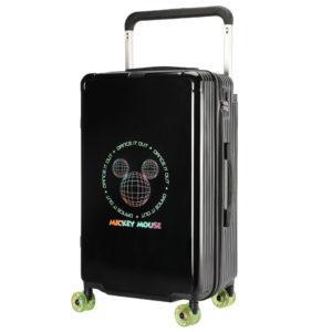 Black MICKEY suitcase with iridescent “Dance It Out” graphic, perfect for wholesale & Disney IP - licensed business