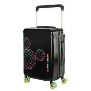 Black MICKEY suitcase with colorful, futuristic graphics, perfect for wholesale & Disney IP - licensed business