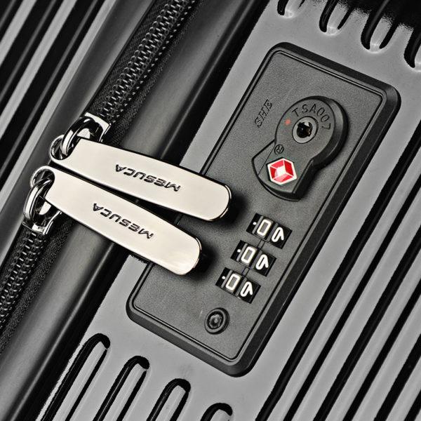 Close - up of MICKEY suitcase TSA lock, highlighting security for wholesale partnerships