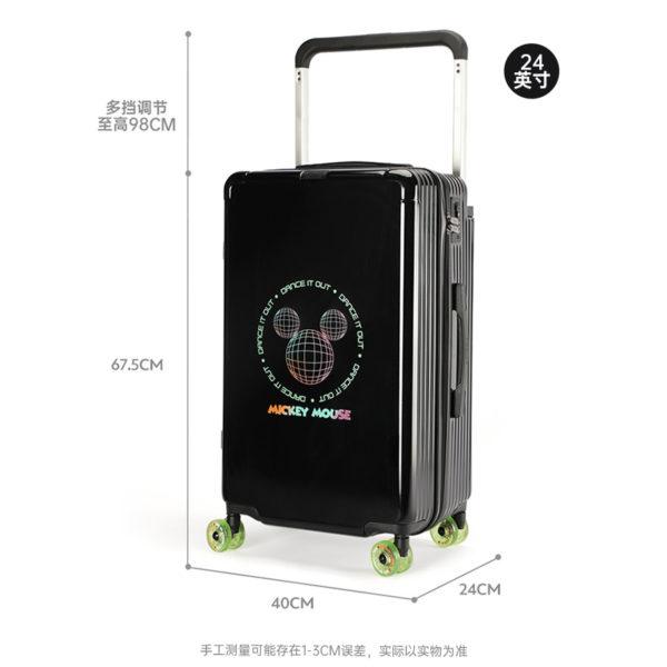 Size details of 24 - inch MICKEY suitcase, perfect for product wholesale