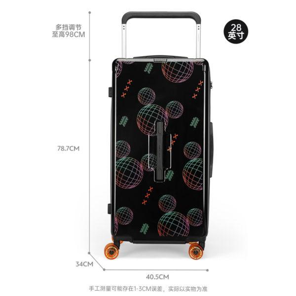 Size details of 28 - inch MICKEY suitcase, suitable for product wholesale
