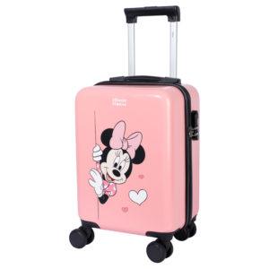 Pink Disney Minnie suitcase with playful design, ideal for wholesale & IP-licensed business
