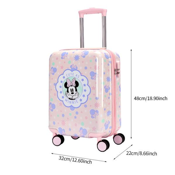 Size details of Disney Minnie suitcase, suitable for IP-licensed retail and wholesale