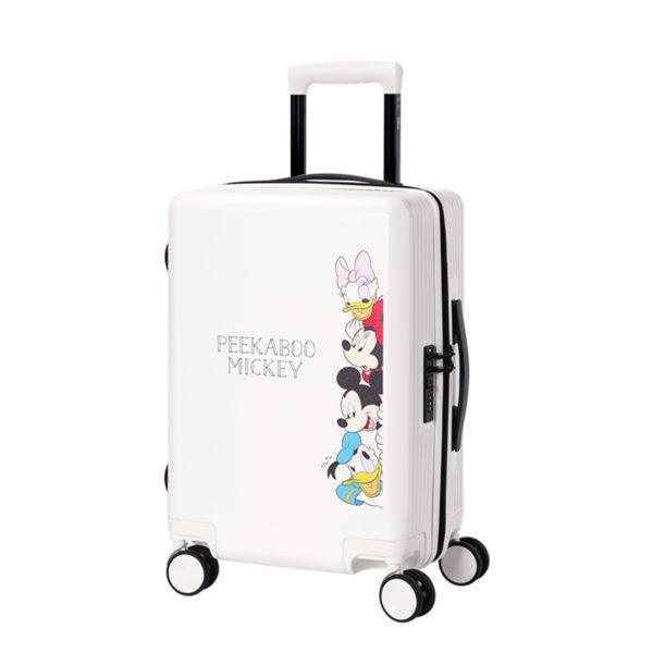 White Disney suitcase with Mickey and Friends graphic, perfect for wholesale under IP licensing Image 6