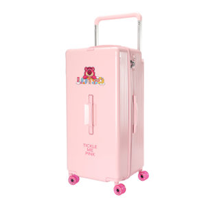 Pink 33 - inch LOTSO suitcase with Lotso graphic, perfect for wholesale & Disney IP - licensed business