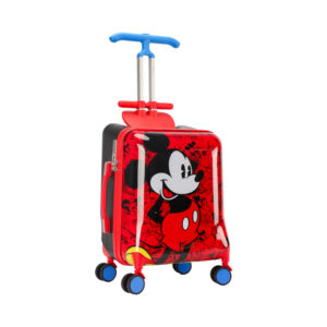 Red 20 - inch Mickey suitcase with bold Mickey graphic, ideal for wholesale & Disney IP - licensed business