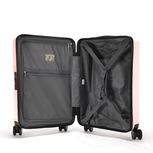 Organized interior of pink Mickey suitcase, suitable for Disney IP - licensed product wholesale