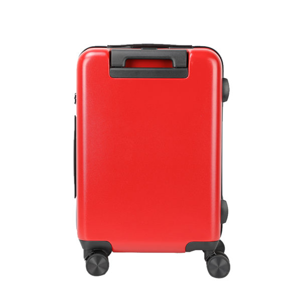 Red Minnie suitcase back view, showcasing sleek design for Disney IP - licensed wholesale (available in 20 & 24 inches)