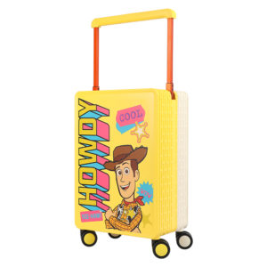 20 - inch yellow WOODY suitcase with “HOWDY” and Woody graphic, perfect for wholesale & Disney IP - licensed business