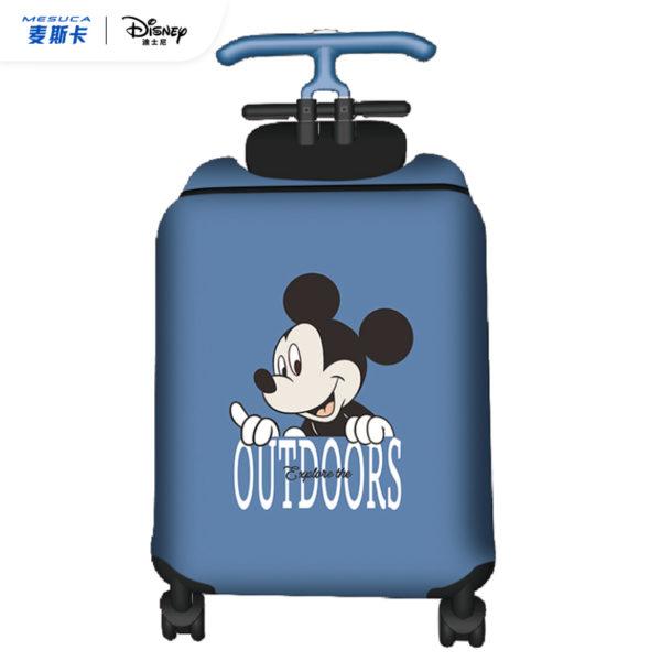 Front view of blue MICKEY suitcase with Mickey graphic, ideal for Disney IP - licensed retail
