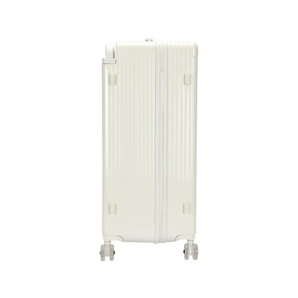 Side view of white MICKEY suitcase, suitable for wholesale with Disney IP licensing