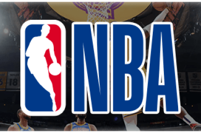 The NBA Logo Overlaid on a Basketball Arena Scene