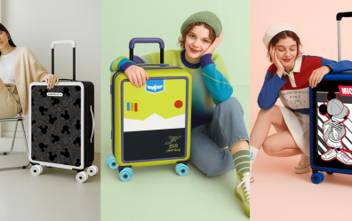 Three Stylish Suitcases with Mickey Mouse, Buzz Lightyear, and Trendy Designs by MESUCA